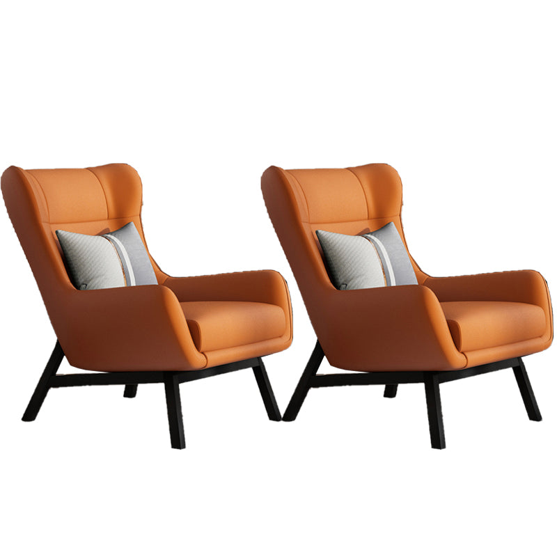 Glam 27.56" Wide Pillow Back Sponge Flared Arms Wingback Chair