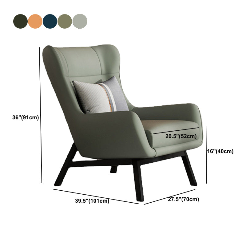 Glam 27.56" Wide Pillow Back Sponge Flared Arms Wingback Chair