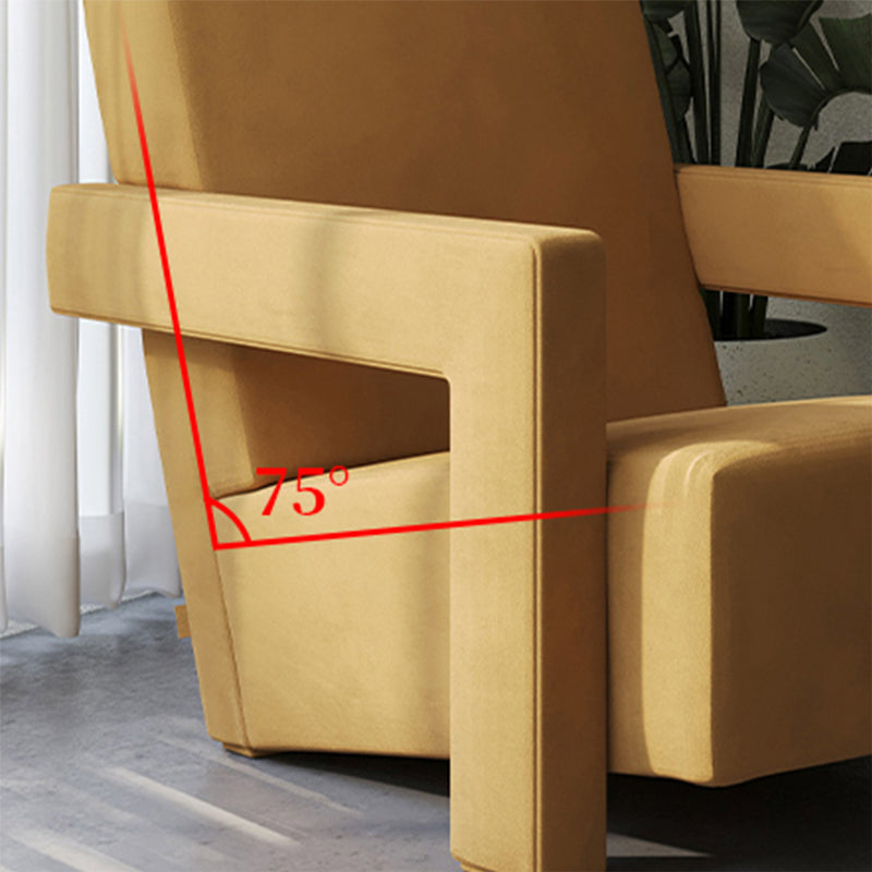 Mid-Century Modern Solid Color Accent Armchair Fixed Back Arm Chair for Living Room