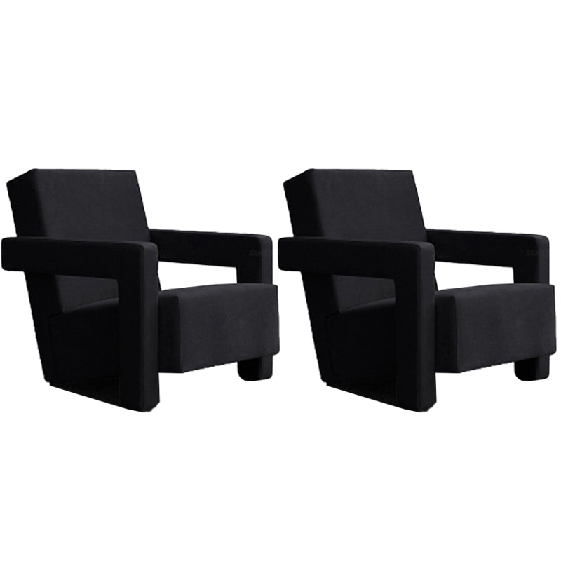Mid-Century Modern Solid Color Accent Armchair Fixed Back Arm Chair for Living Room