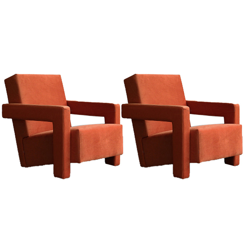 Mid-Century Modern Solid Color Accent Armchair Fixed Back Arm Chair for Living Room