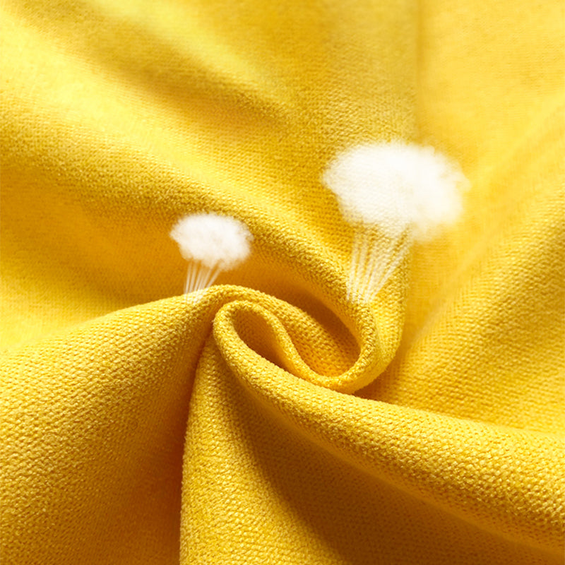 Solid Color Chair with Ottoman and Pillow Armless Chair for Living Room