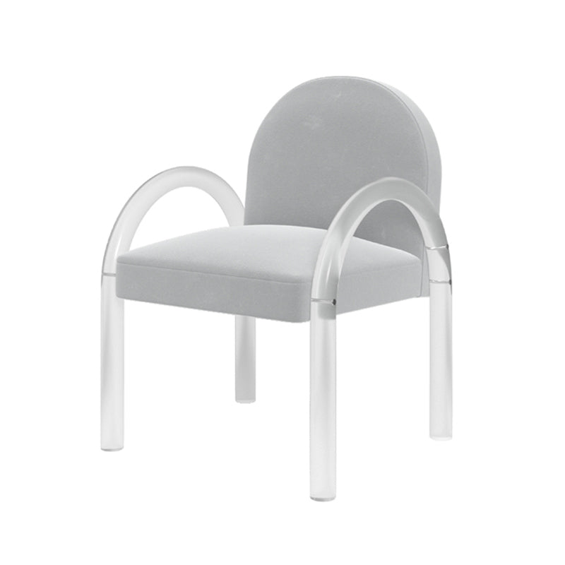 Basic Four Leg Tight Back Solid Color Accent Chair Set for Living Room