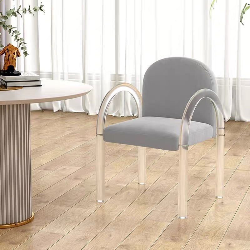 Basic Four Leg Tight Back Solid Color Accent Chair Set for Living Room