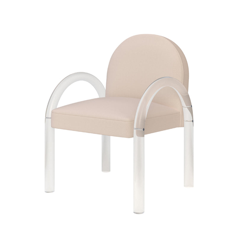 Basic Four Leg Tight Back Solid Color Accent Chair Set for Living Room