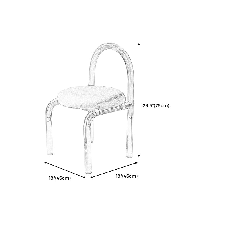 Basic Four Leg Tight Back Solid Color Accent Chair Set for Living Room