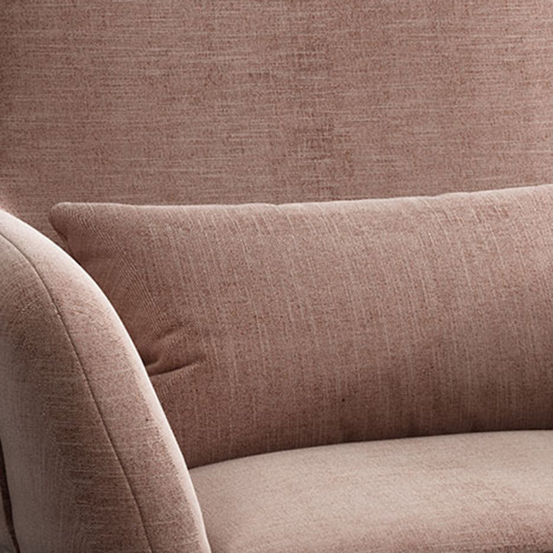 Arms Included Accent Chair Cotton Blend Chair With 4 Legs Base