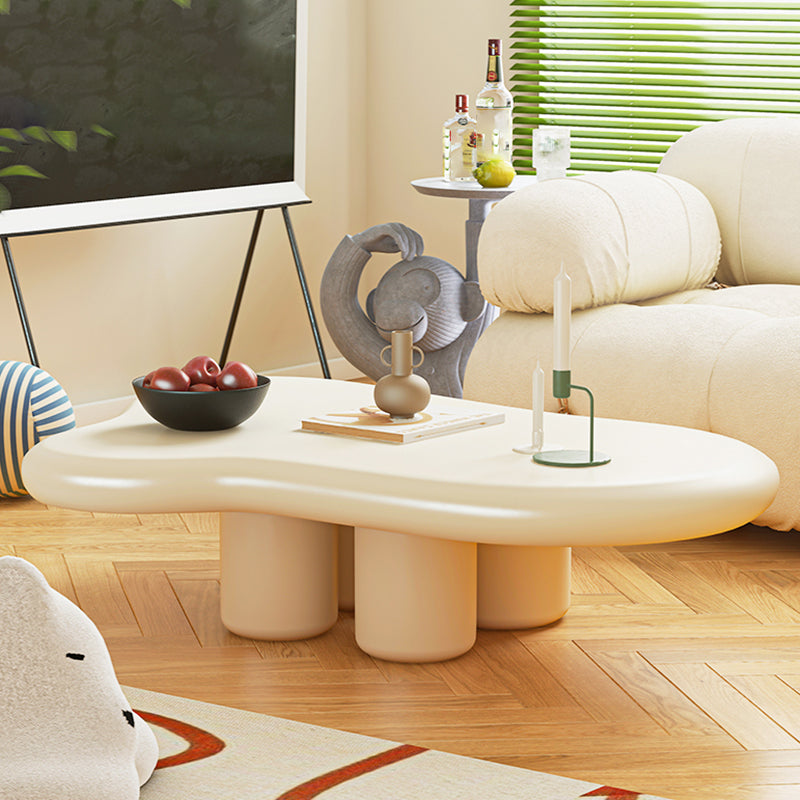 Scandinavian Wooden Coffee Table Free form 3 Legs Coffee Cocktail Table