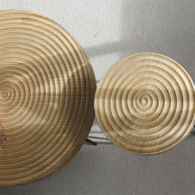 Scandinavian 3 Legs Coffee Table Round Wooden Cocktail Table for Living Room