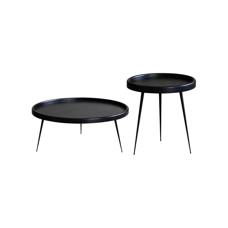 Scandinavian 3 Legs Coffee Cocktail Table Round Wooden Coffee Table for Living Room