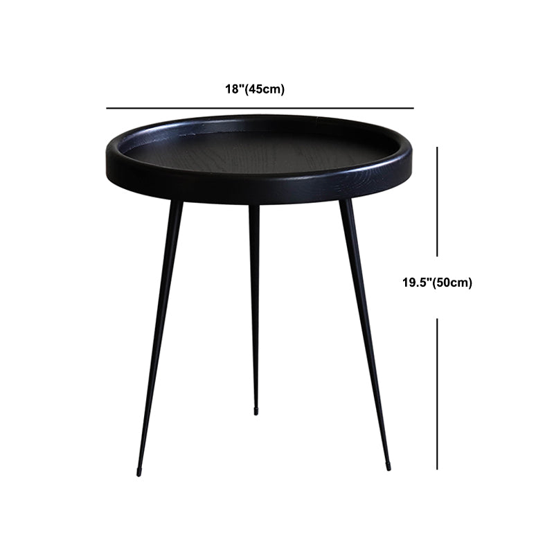 Scandinavian 3 Legs Coffee Cocktail Table Round Wooden Coffee Table for Living Room