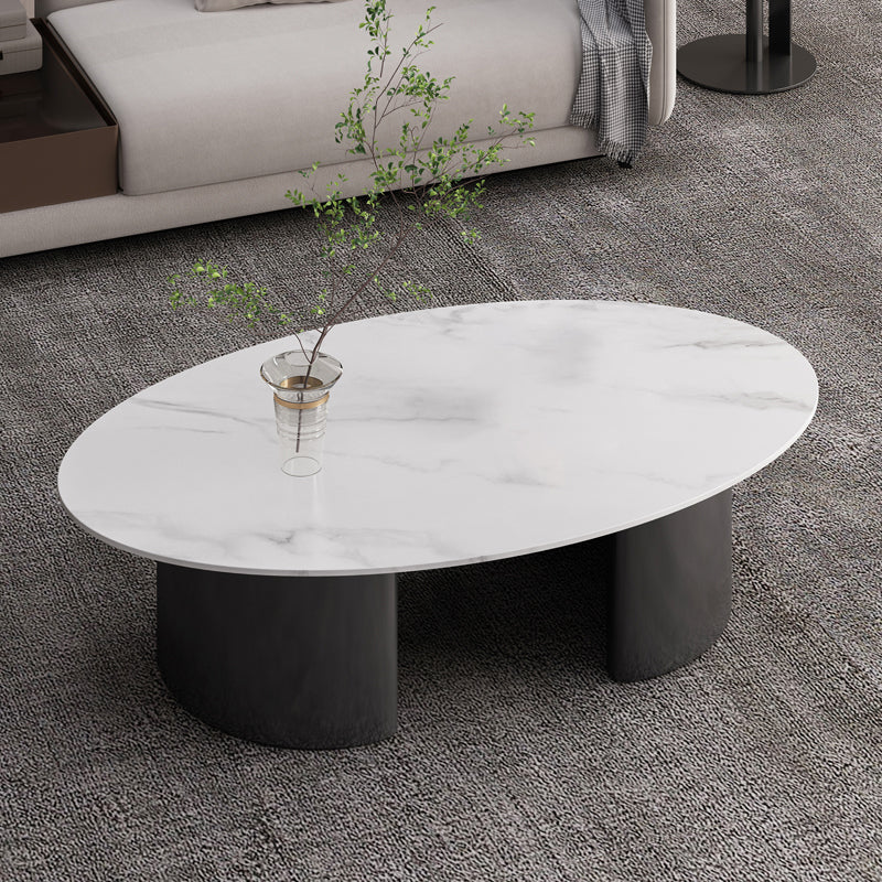 Glam Slate Coffee Cocktail Table Frame Oval Coffee Table for Home
