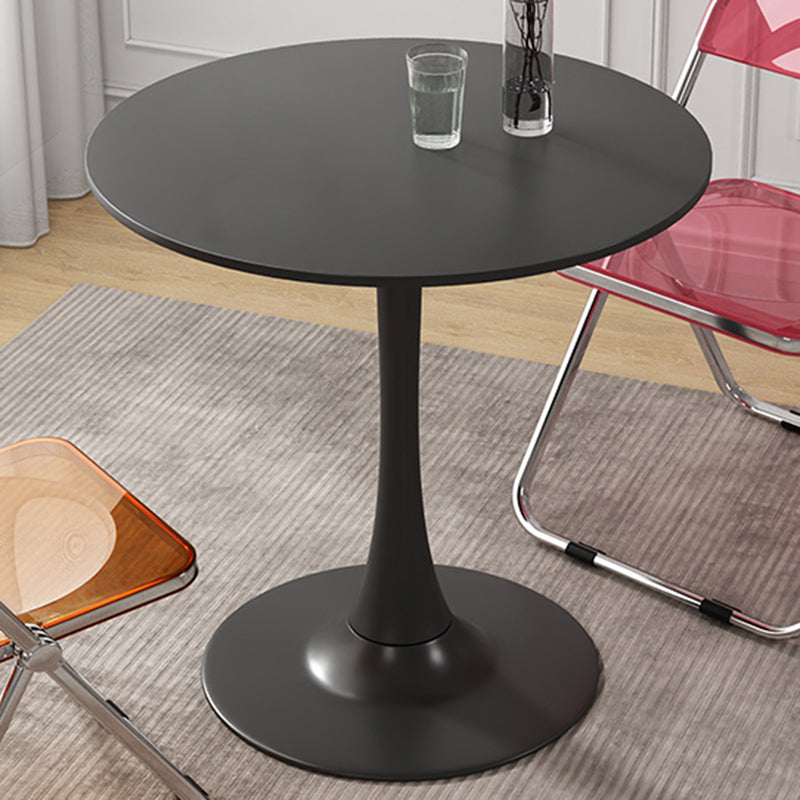 Scandinavian Pedestal Coffee Table Round Wooden Coffee Cocktail Table for Living Room