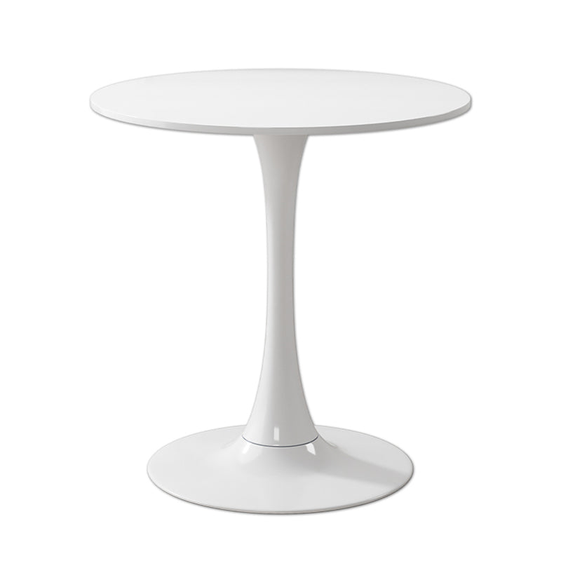 Scandinavian Pedestal Coffee Table Round Wooden Coffee Cocktail Table for Living Room