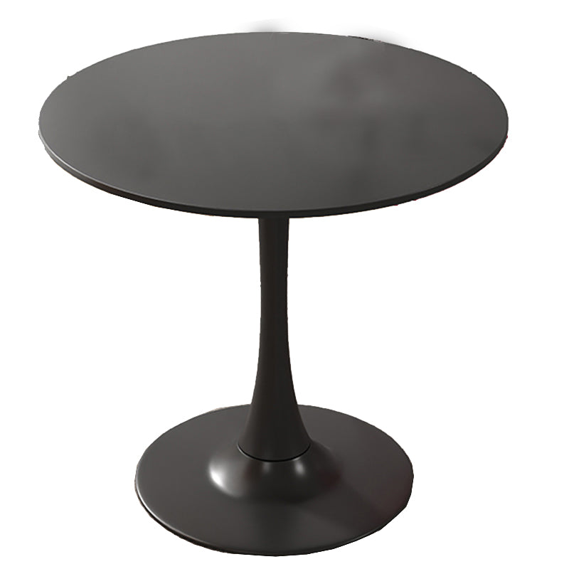 Scandinavian Pedestal Coffee Table Round Wooden Coffee Cocktail Table for Living Room