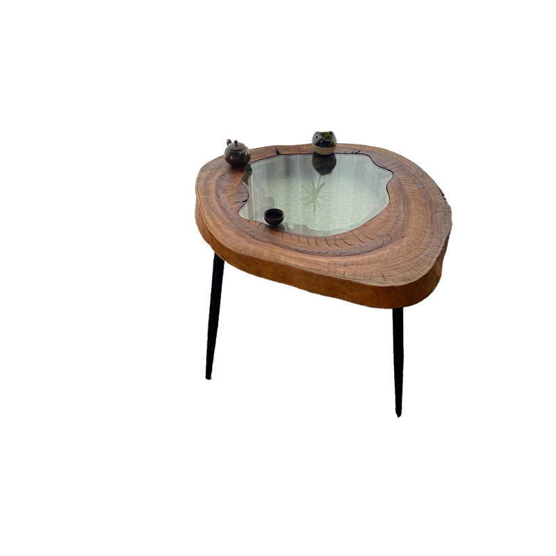 Scandinavian Wooden Coffee Table Free form 3 Legs Coffee Table Set for Living Room