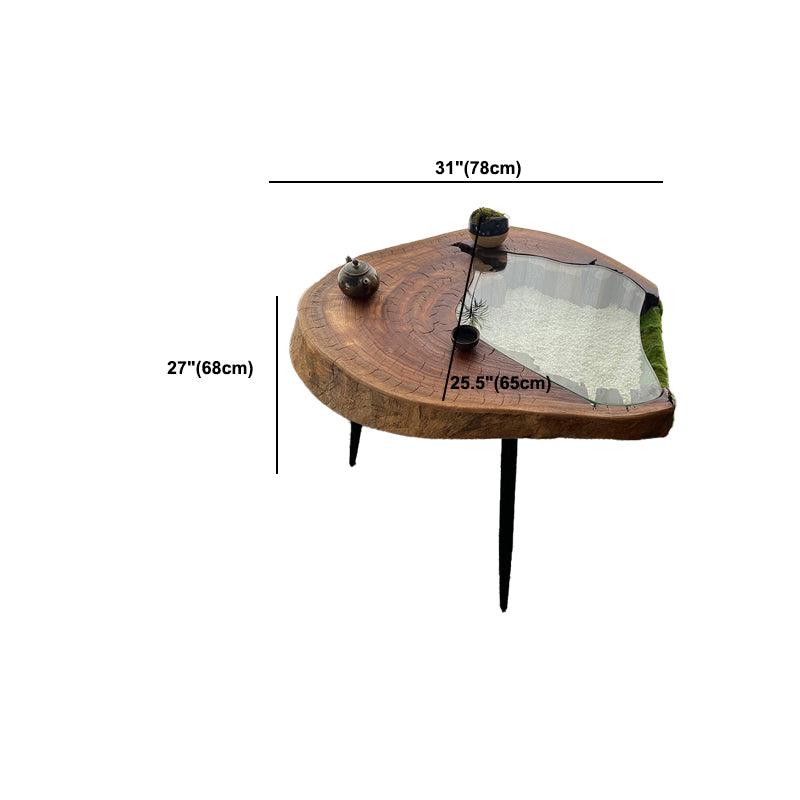 Scandinavian Wooden Coffee Table Free form 3 Legs Coffee Table Set for Living Room