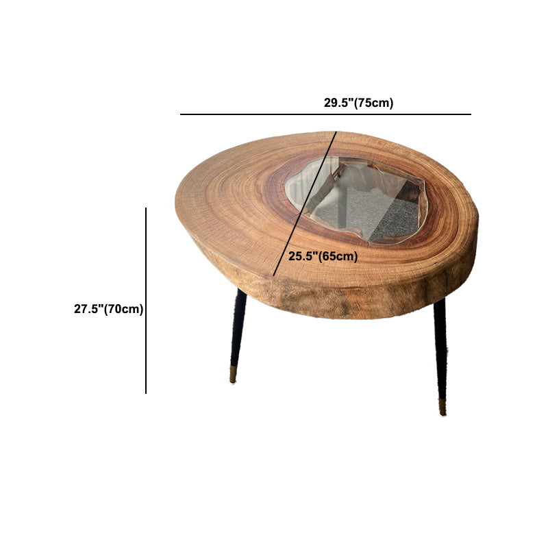 Scandinavian Wooden Coffee Table Free form 3 Legs Coffee Table Set for Living Room
