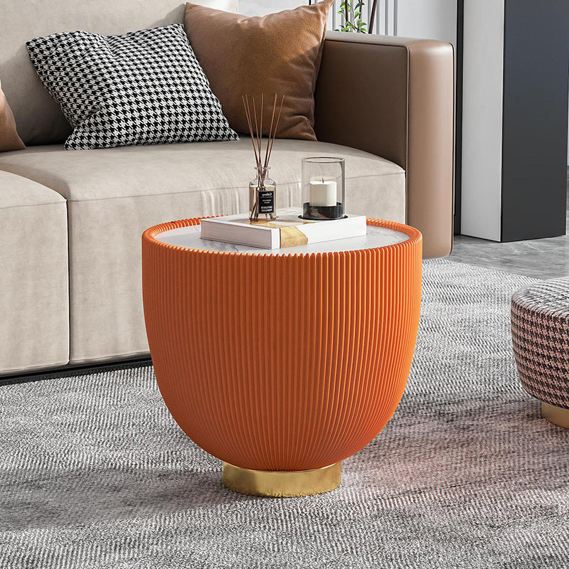 2 Piece Bunching Tables Slate Round Coffee Table for Living Room