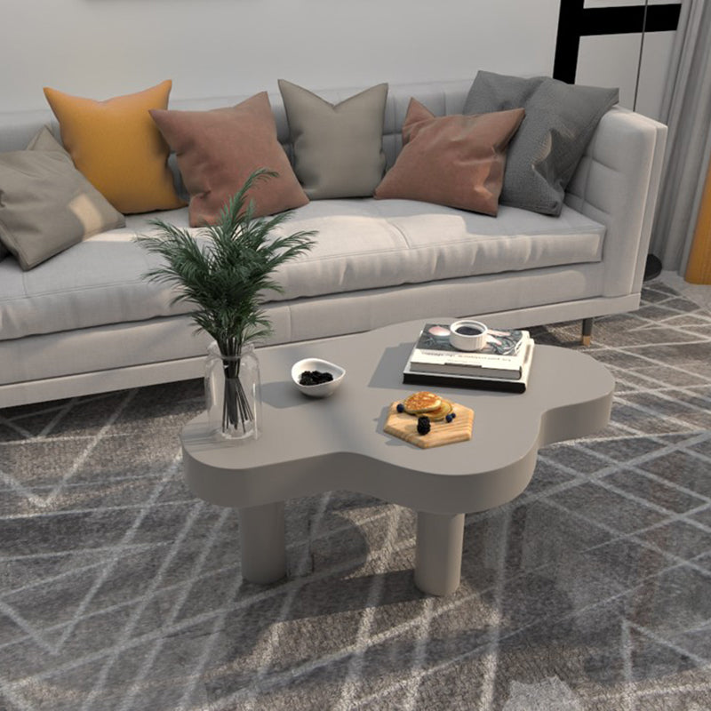 Scandinavian Wooden Coffee Table Free form Pedestal Coffee Table Set for Living Room