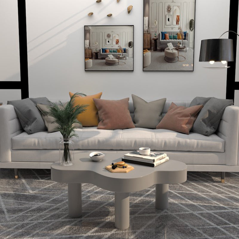 Scandinavian Wooden Coffee Table Free form Pedestal Coffee Table Set for Living Room