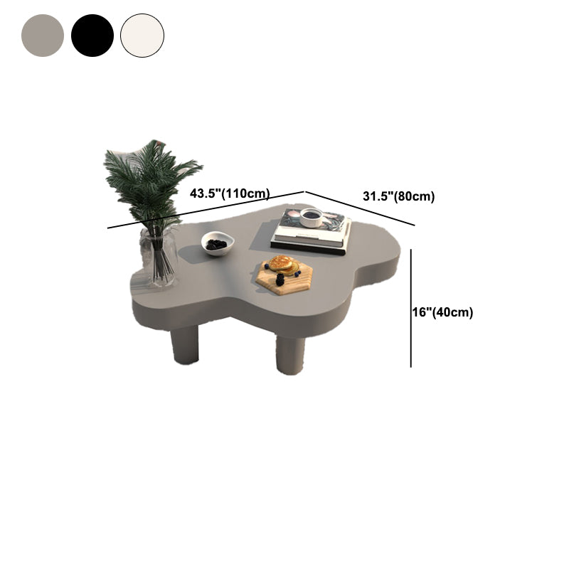 Scandinavian Wooden Coffee Table Free form Pedestal Coffee Table Set for Living Room