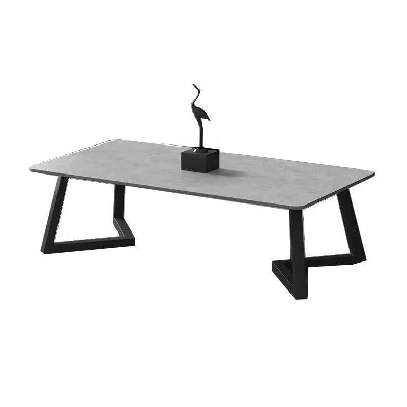 Single Slate Rectangle Coffee Table Modern Minimalist Coffee Table