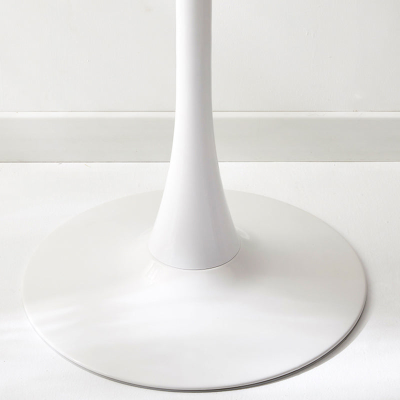 Modern Wooden Coffee Table Round Top Shape Pedestal Cocktail Table