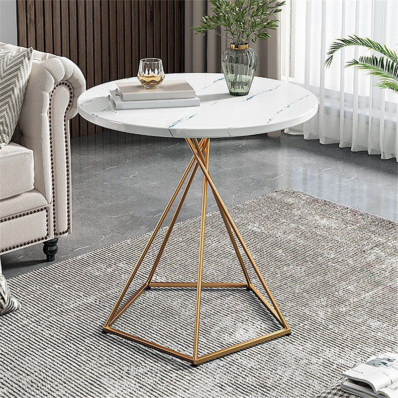 Frame Coffee Table Minimalist Wood Round Coffee Table for Living Room