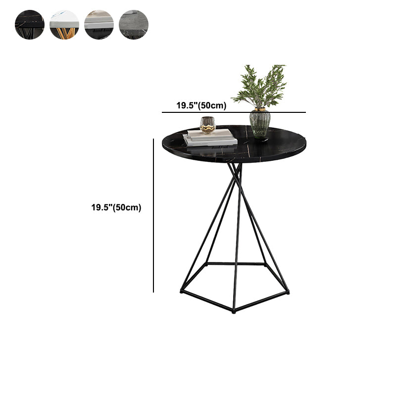 Frame Coffee Table Minimalist Wood Round Coffee Table for Living Room