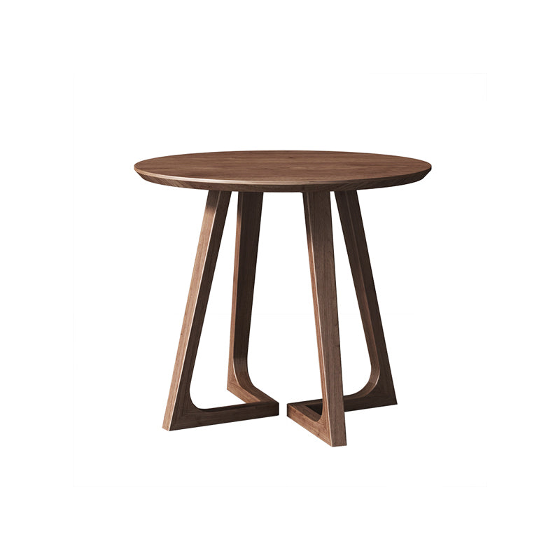 25.6" Tall Scandinavian Sofa Side Accent Table Wooden Round Side End Table