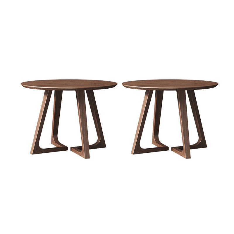 25.6" Tall Scandinavian Sofa Side Accent Table Wooden Round Side End Table