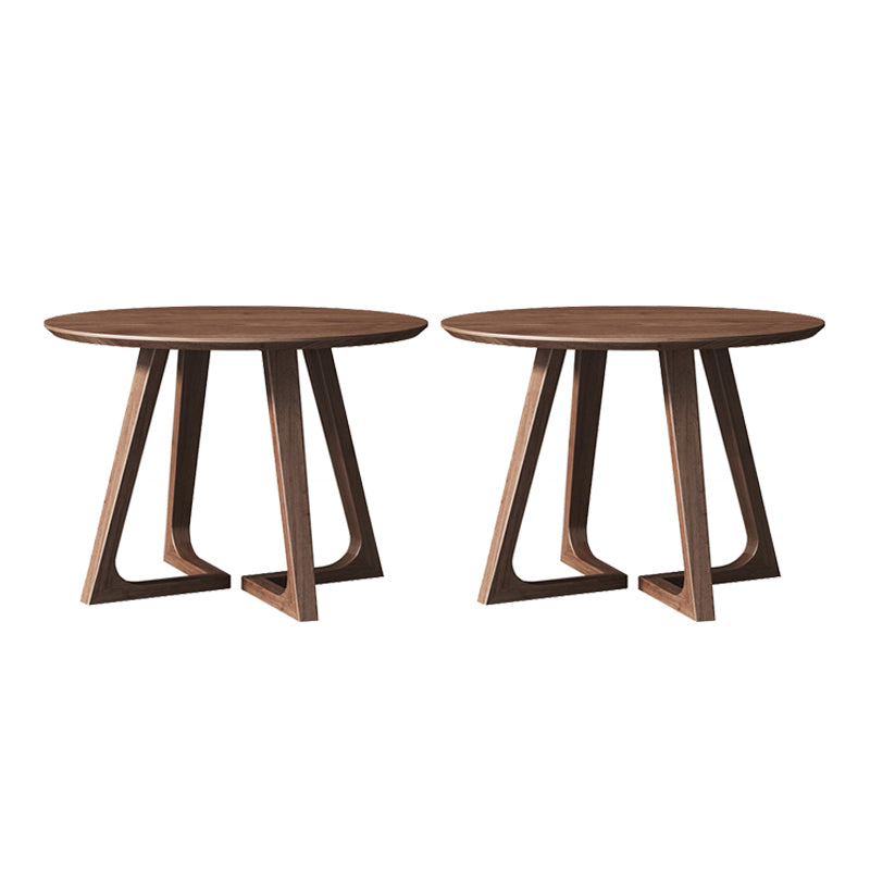 25.6" Tall Scandinavian Sofa Side Accent Table Wooden Round Side End Table