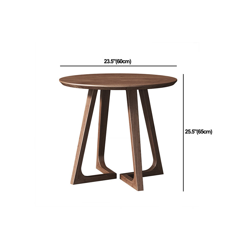 25.6" Tall Scandinavian Sofa Side Accent Table Wooden Round Side End Table