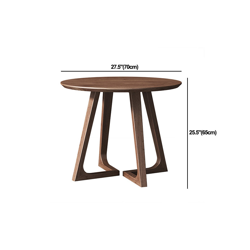 25.6" Tall Scandinavian Sofa Side Accent Table Wooden Round Side End Table
