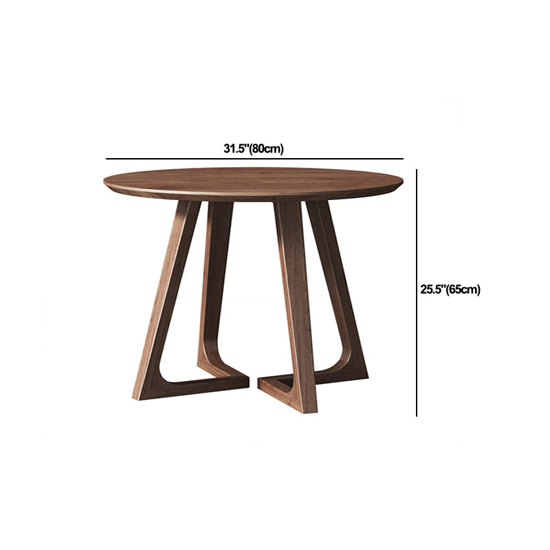 25.6" Tall Scandinavian Sofa Side Accent Table Wooden Round Side End Table