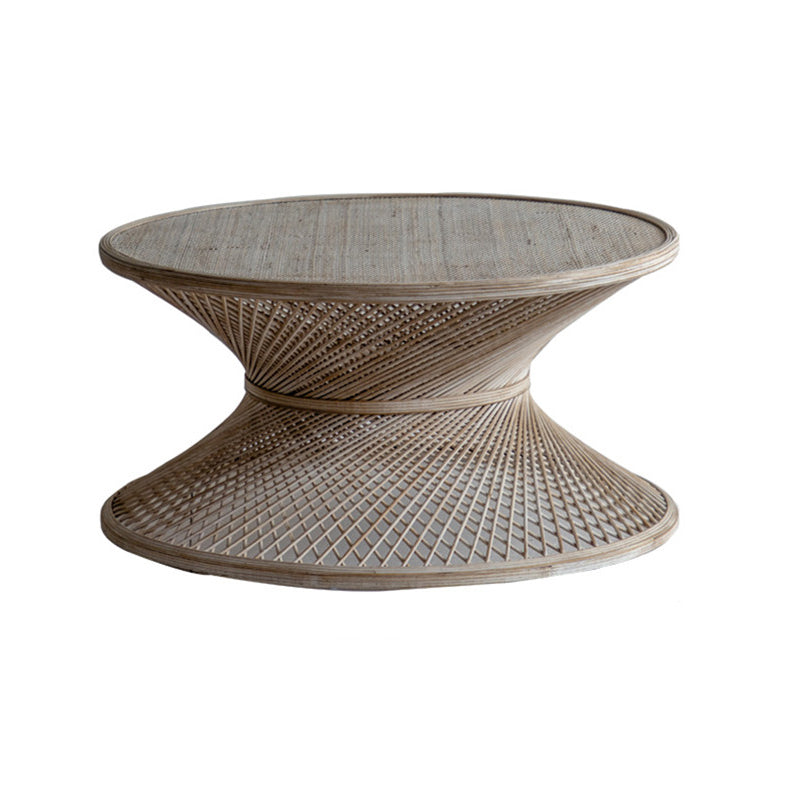 French Country Style Wooden Side End Table Pedestal Round Sofa Side Accent Table