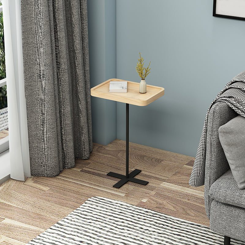 21.65" Tall Contemporary Style Side End Table Pedestal Round Sofa Side Accent Table