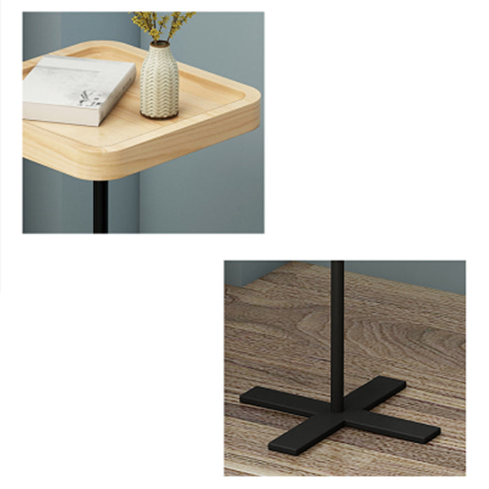 21.65" Tall Contemporary Style Side End Table Pedestal Round Sofa Side Accent Table