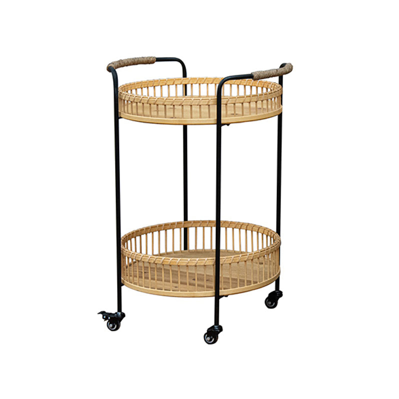 Scandinavian Style Sofa Side Accent Table Natural Round Side End Table