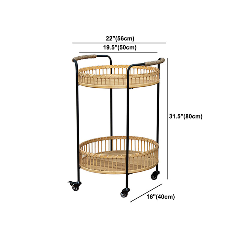 Scandinavian Style Sofa Side Accent Table Natural Round Side End Table
