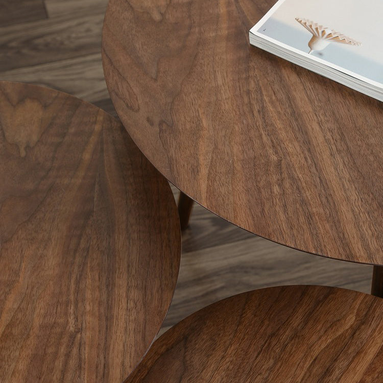 Scandinavian Style Sofa Side Accent Table Wooden Round Side End Table