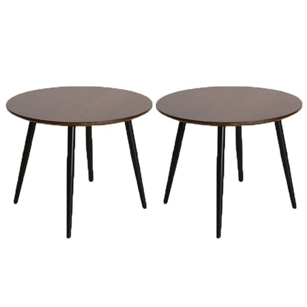 Scandinavian Style Sofa Side Accent Table Wooden Round Side End Table