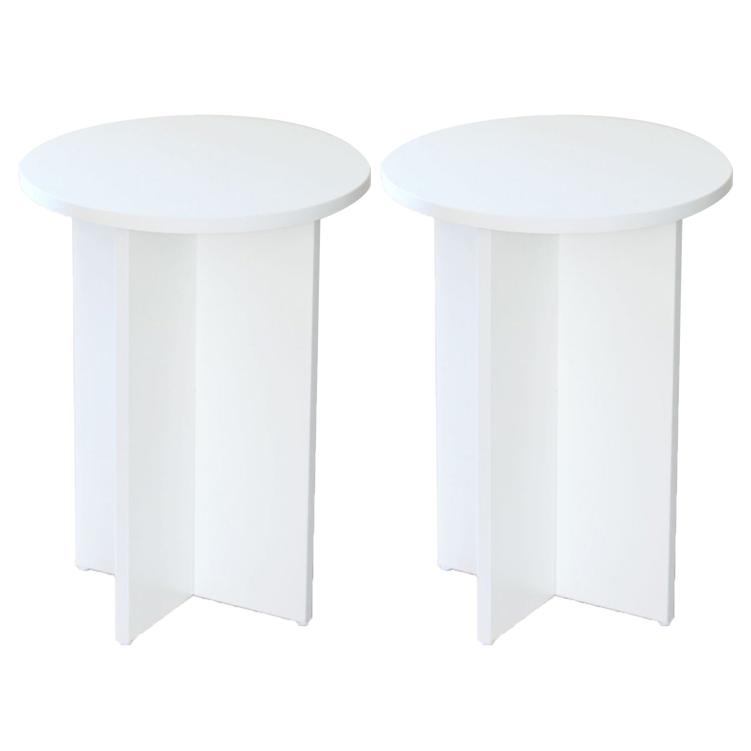 15.75 inch Wide Scandinavian Sofa Side Accent Table Wooden Round Side End Table