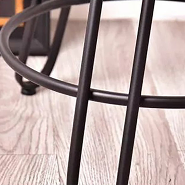 Rustic Style Side End Table Tri Pin Round Sofa Side Accent Table
