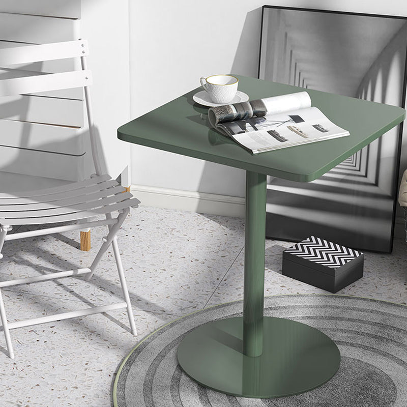 Medieval Modern Style Pedestal Base Design Square Metal Table Side Table