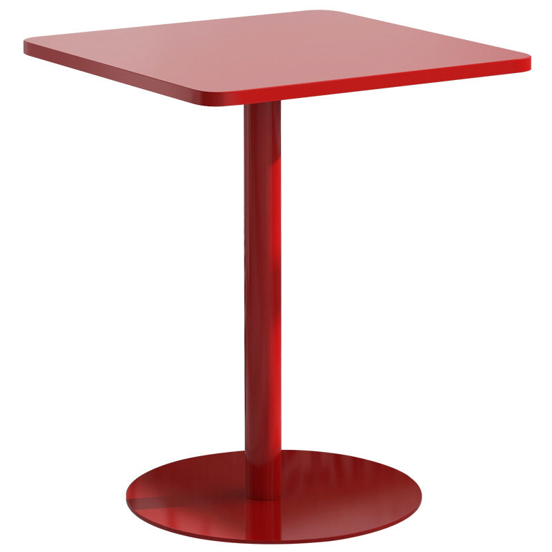 Medieval Modern Style Pedestal Base Design Square Metal Table Side Table