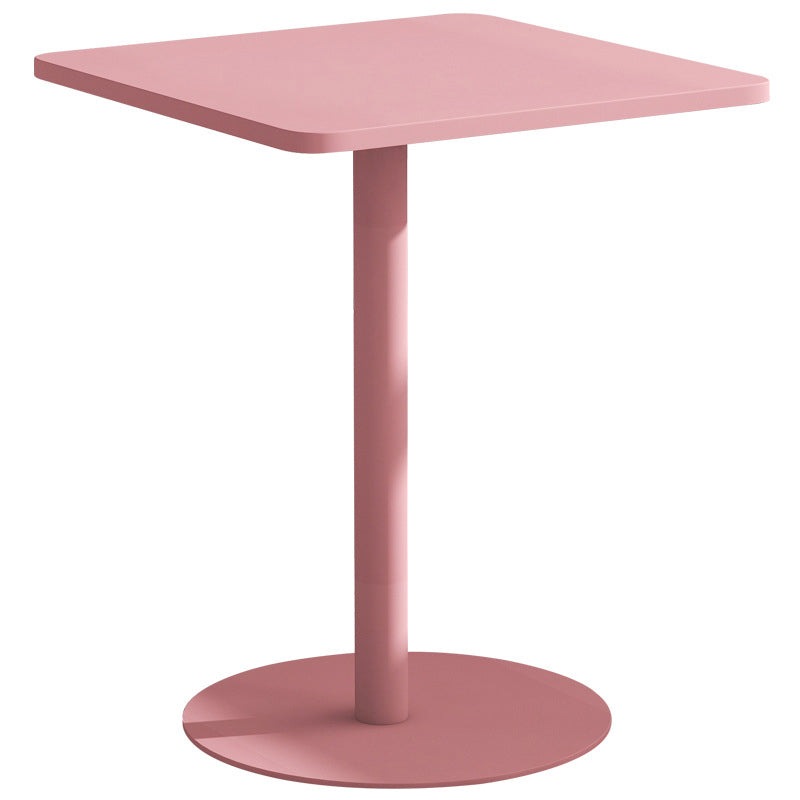 Medieval Modern Style Pedestal Base Design Square Metal Table Side Table