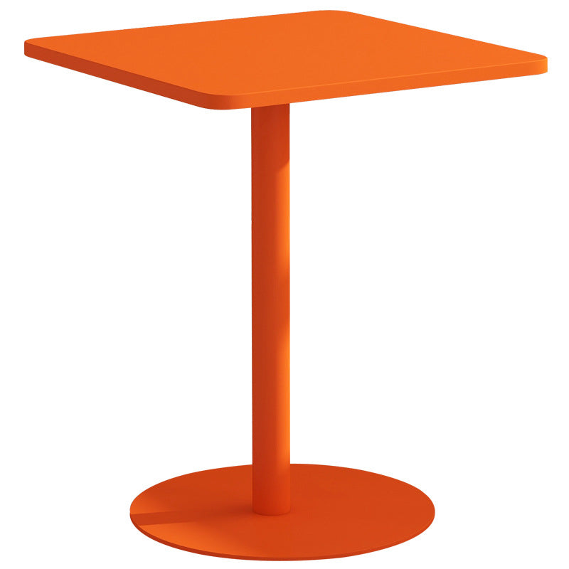 Medieval Modern Style Pedestal Base Design Square Metal Table Side Table