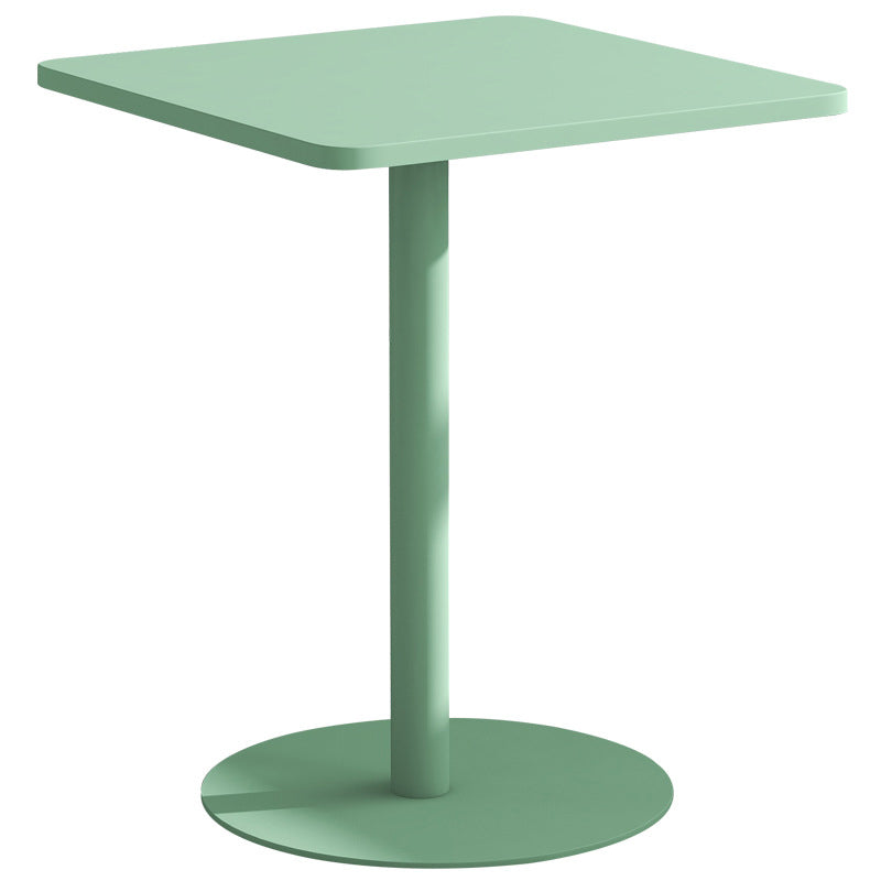 Medieval Modern Style Pedestal Base Design Square Metal Table Side Table
